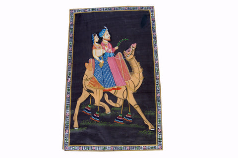 Painting Of King And Queen on Silk